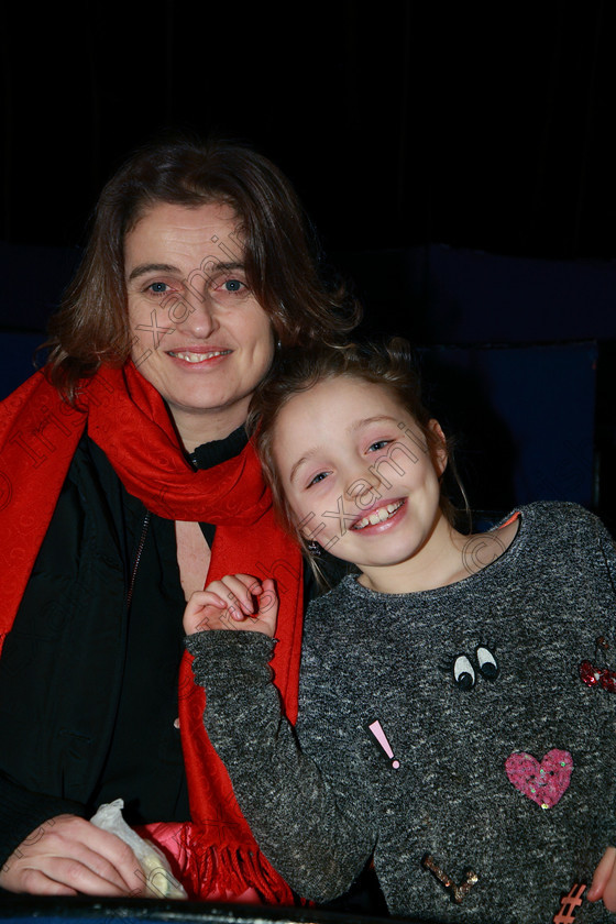 Feis07022018Wed07 
 7
Performer Claudia Duffy with her mother Gertie Walsh from Dingle.
 Instrumental Music Class: 167: Piano Solo8 Years and Under Feis Maitiú 92nd Festival held in Fr. Mathew Hall. EEjob 05/02/2018 Picture: Gerard Bonus.