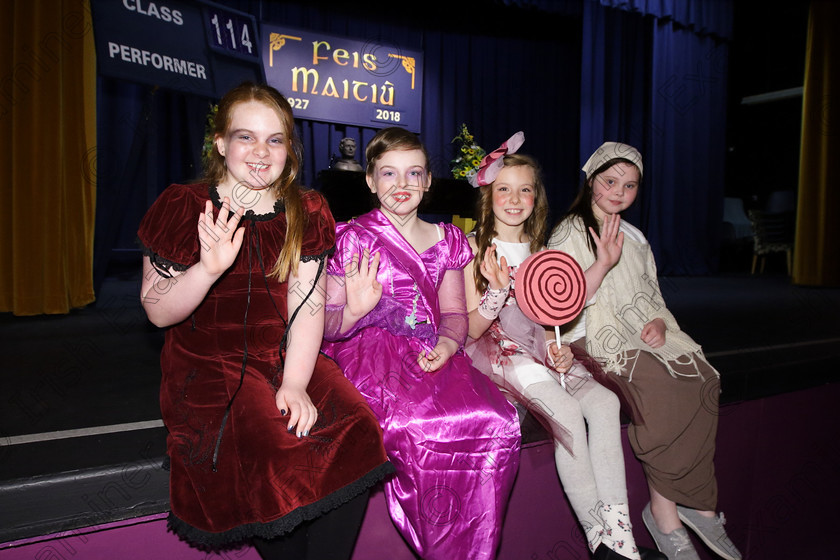 Feis26032018Mon56 
 56
Orianna McLoughlin Barry, Amelia O’Halloran, Lulu Walsh and Hazel Gaffey.
 Speech and Drama Class: 114: The Altrusa Club of Cork Perpetual Trophy” Solo Action Song 10 Years and Under Section 3Feis Maitiú 92nd Festival held in Fr. Mathew Hall. EEjob 26/03/2018 Picture: Gerard Bonus