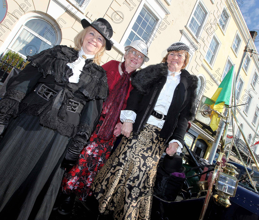 JH Cobh Car Show 08 
 ECHO NEWS: 14/04/2012; Eileen O'Keeffe and Eileen Walsh, both from Midleton, with Joan Rigney, Dungourney, at a special veteran Vintage and Classic Car show and run in Cobh during commemorations to mark the 100th anniversary of the sinking of RMS Titanic. Picture; John Hennessy (Further Info, Dick O'Brien, Cobh Classic Car Club, 086 1255709)