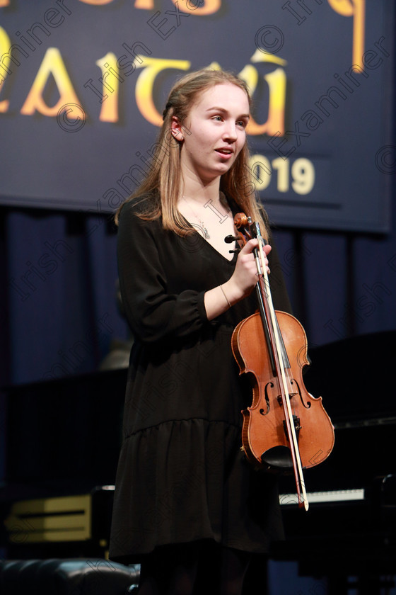 Feis0702109Thu13 
 13~14
Kate O’Shea playing Allemande from Bach’s second Solo Violin

Class: 141: “The Br. Paul O’Donovan Memorial Perpetual Cup and Bursary” Bursary Value €500 Sponsored by the Feis Maitiú Advanced Recital Programme 17Years and Under An Advanced Recital Programme.

Feis Maitiú 93rd Festival held in Fr. Matthew Hall. EEjob 07/02/2019. Picture: Gerard Bonus