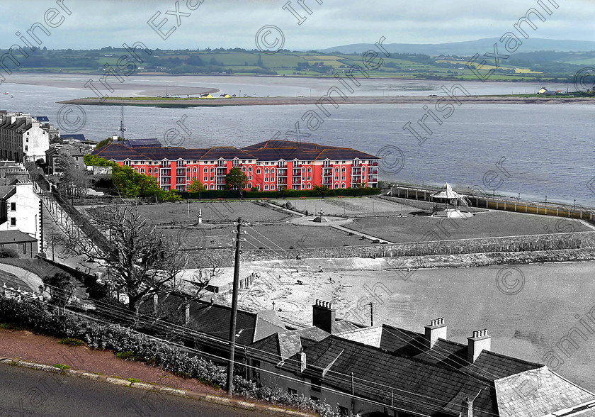 EOHNowThenYoughal03-mix-hires 
 For 'READY FOR TARK'
View of the Park, Youghal, Co. Cork 03/05/1957 Ref. 471J old black and white seaside towns east cork