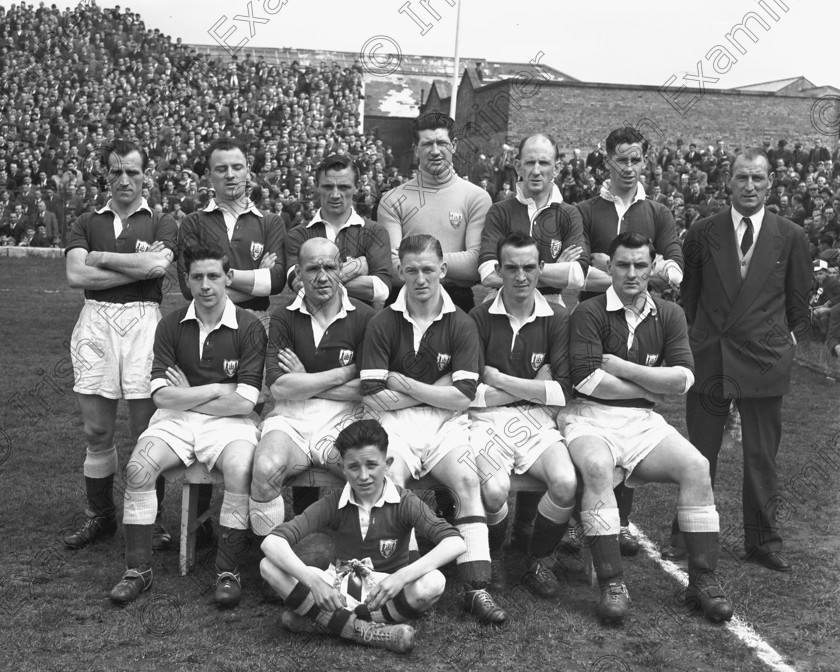 688895 
 F.A.I. Cup 1956 Shamrock Rovers v Cork Athletic at Dalymount Park , pic Cork Athletic team . ref no 892h . 29/04/56 .