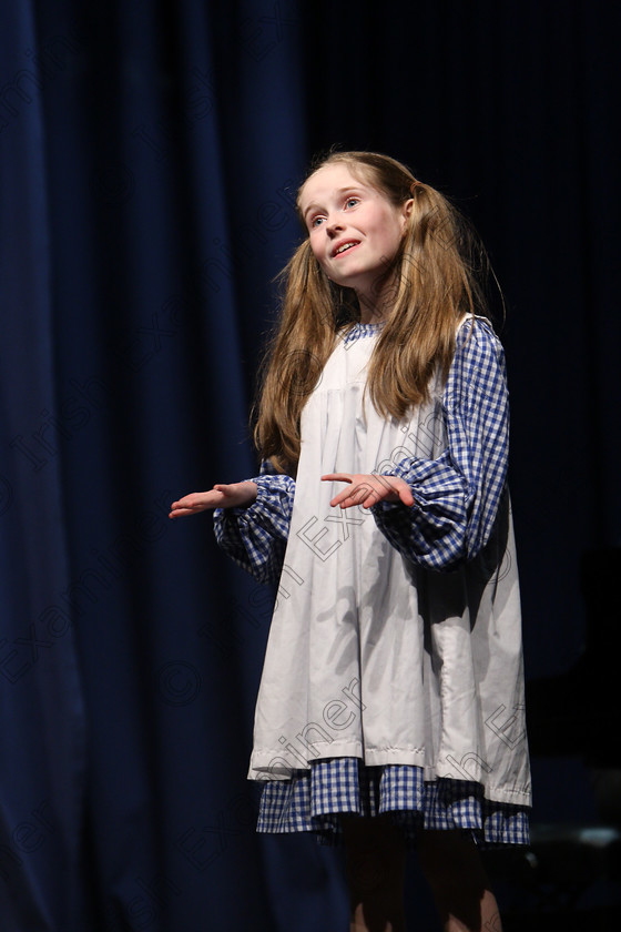 Feis27022018Tue13 
 11~13
Emma Kirby performing “Maybe” from Annie.
 Singing and School Choirs Class: 114: “The Altrusa Club of Cork Perpetual Trophy” Solo Action Song 10 Years and Under Section 1; Feis Maitiú 92nd Festival held in Fr. Mathew Hall. EEjob 27/02/2018 Picture: Gerard Bonus.