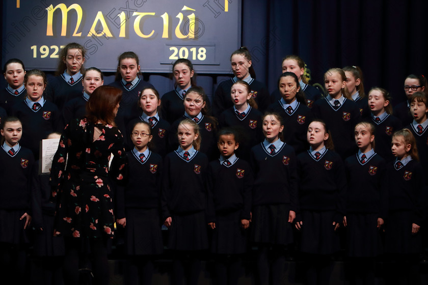 Feis12042018Thu10 
 7~11
Scoil Aiseiri Chríost singing “Little Spanish Town” and “Feed the Birds” Conducted by Tara O’Sullivan.
 Singing Class: 84: “The Sr. M. Benedicta Memorial Perpetual Cup” Primary School Unison Choirs Section 1 Feis Maitiú 92nd Festival held in Fr. Mathew Hall. EEjob 28/03/2018 Picture: Gerard Bonus