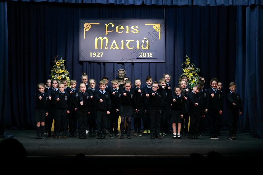 Feis13032018Tue11 
 11~13
Rathpeacon NS.4th Class performing “The Day The Telly Broke Down” as their own choice 
 Speech and Drama Class: 3rd & 4th Class Primary Schools, Action Verse Feis Maitiú 92nd Festival held in Fr. Mathew Hall. EEjob 13/03/2018 Picture: Gerard Bonus.