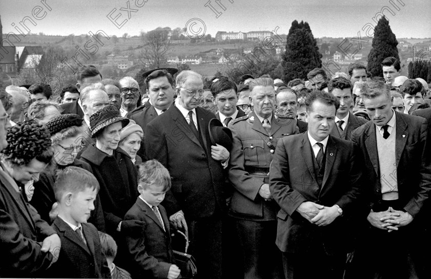 1264449 
 Eamon de Valera pictured at the funeral of Tom Hales in April 1966. Hales (b. March 1892 d. 29 April 1966) was an IRA volunteer and politician from West Cork. Born at Knocknacurra, Ballinadee, near Bandon, he and his brothers, Sean, Bob and William, fought with the IRA during the Anglo-Irish War. During the Irish Civil War the Hales brothers fought on opposite sides. Tom Hales commanded the Flying Column which attacked the Free State Army convoy at Beal na Blath which resulted in the death of his friend, Michael Collins. He was elected to Dail Eireann in 1933 as a member of Fianna Fail. old black and white