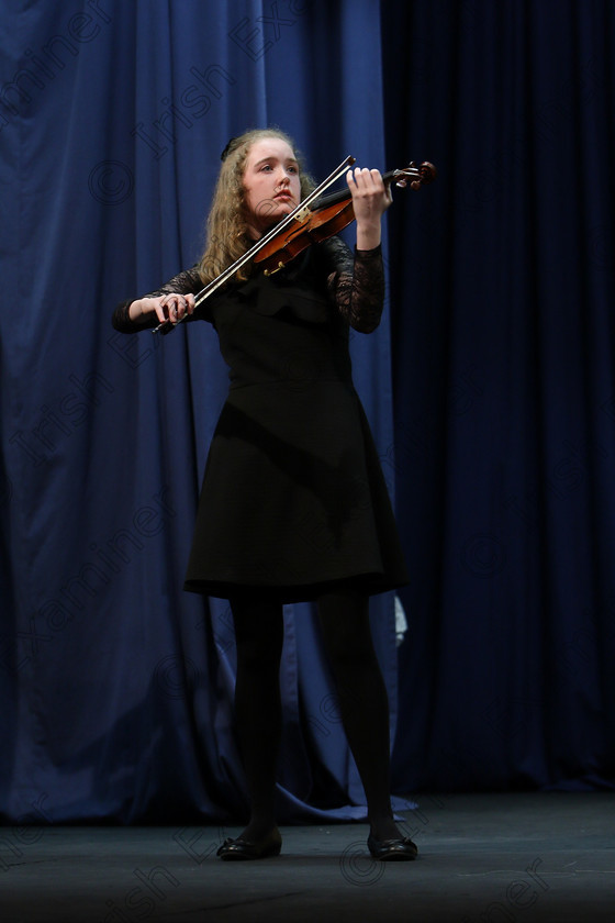 Feis31012018Wed23 
 23
Gold Medal performance by Helen Ruthledge from Blackrock for Mendelssohn Violin Concerto 3rd movment.
 Instrumental Music; Class: 236 “The Shanahan & Co. Perpetual Cup”: Advance Violin, one movement from a Concerto; Feis Maitiú 92nd Festival held in Fr. Matthew Hall. EEjob 31/01/2018. Picture: Gerard Bonus.