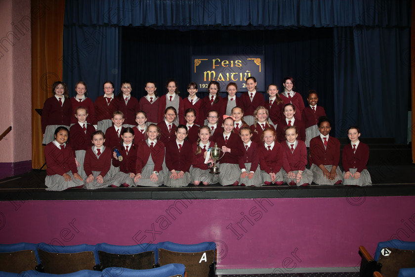 Feis12042018Thu38 
 38
Cup Winners St. Joseph’ Girls’ Choir Clonakilty.

Singing Class: 84: “The Sr. M. Benedicta Memorial Perpetual Cup” Primary School Unison Choirs Section 1 Feis Maitiú 92nd Festival held in Fr. Mathew Hall. EEjob 28/03/2018 Picture: Gerard Bonus