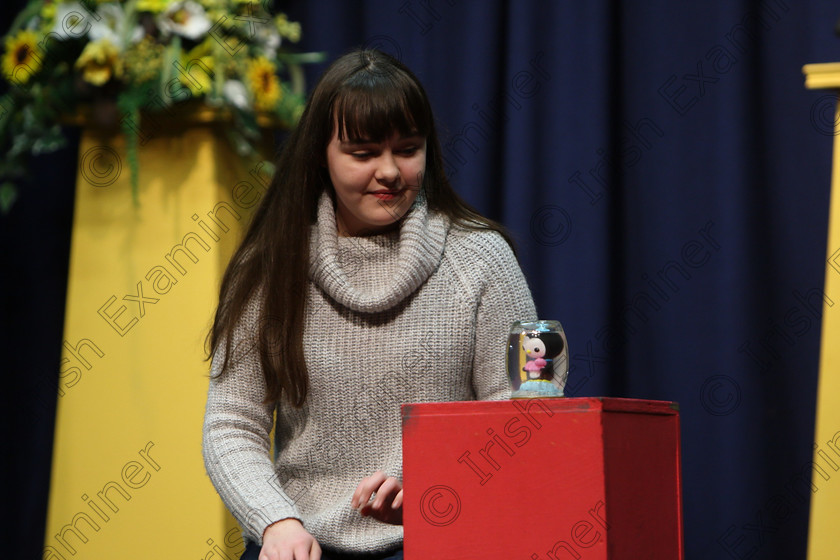 Feis20022018Tue65 
 65~66
Ava Hennessy performing “The Lovely Bones”.
 Speech and Drama Class: 326: “The James O’Donovan Memorial Perpetual Cup” “Year sand Dramatic Solo 14 Section 2 Under Feis Maitiú 92nd Festival held in Fr. Mathew Hall. EEjob 20/02/2018 Picture: Gerard Bonus.