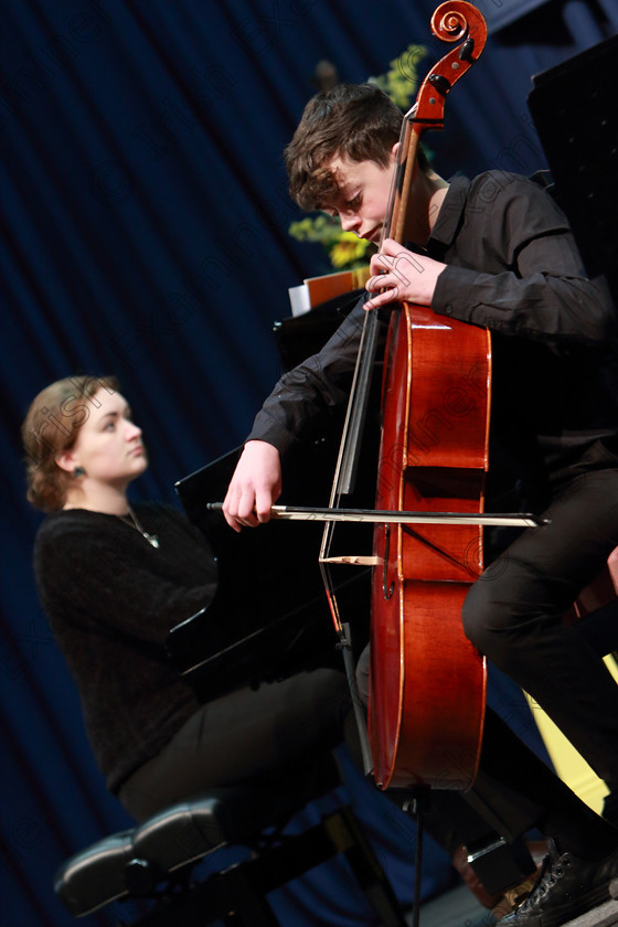 Feis0502109Tue32 
 31~32
Eoin Quirke performing accompanied by Ellen Jansson.

Class: 232: “The Houlihan Memorial Perpetual Cup” String Repertoire 14 Years and Under Programme of contrasting style and period, time limit 12 minutes.

Feis Maitiú 93rd Festival held in Fr. Matthew Hall. EEjob 05/02/2019. Picture: Gerard Bonus