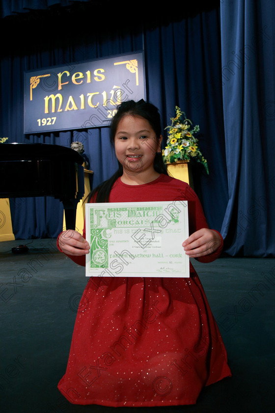 Feis02022018Fri30 
 30
Highly Commended Aoife Tagney from Mitchelstown.
 Instrumental Music Class: 187: Piano Solo 9 Years and Under –Confined Feis Maitiú 92nd Festival held in Fr. Matthew Hall. EEjob 02/02/2018 Picture: Gerard Bonus.