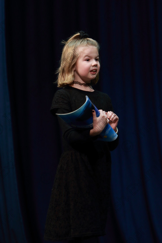 Feis08032019Fri04 
 4
Eimear Barry Murphy from Ballincollig giving a Commended performance of “101 Damayions”.

Class: 328: “The Fr. Nessan Shaw Memorial Perpetual Cup” Dramatic Solo 10YearsandUnder –Section 1 A Solo Dramatic Scene not to exceed 4 minutes.

Feis Maitiú 93rd Festival held in Fr. Mathew Hall. EEjob 08/03/2019. Picture: Gerard Bonus