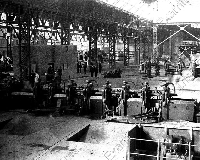 536275 536275 
 please archive - opening of IRISH STEEL MILLST AT HAULBOWLINE, COBH, CO. CORK IN TERIOR VIEW OF PORTION OF THE MILLS- 24/08/1939 - REF. 400C

DOWN MEMORY LANE - BLACK AND WHITE