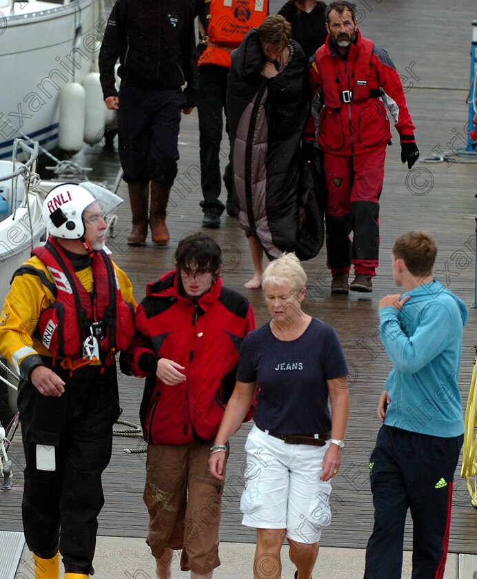 Astrid-ship-26 
 EEXX job 24/07/2013.
Some of the crew of the Astrid are brought ashore, after their safe transfer to the vessel Spirit of Oysterhaven, after the tall ship Astrid ran aground near Oysterhaven, Kinsale, Co. Cork.
Pic Larry Cummins,
Evening Echo