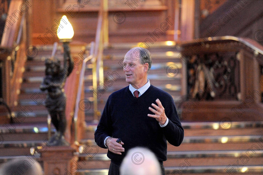 ULSTER Titanic 220574 
 Press Eye handout photo of Dr Robert Ballard, the oceanographer who discovered RMS Titanic in its watery grave, delivering a memorial lecture in Belfast as part of a series of events marking the night the liner sank a century ago. PRESS ASSOCIATION Photo. Picture date: Saturday April 14, 2012. See PA story ULSTER Titanic. Photo credit should read: Press Eye/PA Wire 
NOTE TO EDITORS: This handout photo may only be used in for editorial reporting purposes for the contemporaneous illustration of events, things or the people in the image or facts mentioned in the caption. Reuse of the picture may require further permission from the copyright holder.