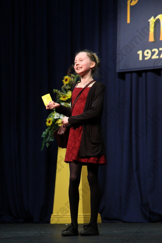 Feis14032018Wed04 
 3~4
Holly Murphy performing “Verruca Salt” from Charlie and The Chocolate Factory.
 Speech and Drama Class: 328: “The Fr. Nessan Shaw Memorial Perpetual Cup” Dramatic Solo 10 Years and Under Section1Feis Maitiú 92nd Festival held in Fr. Mathew Hall. EEjob 14/03/2018 Picture: Gerard Bonus.