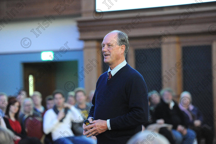 Ballard lecture 002 
 NO FEE ©Press Eye Ltd Northern Ireland - 14th April 2012
400 people have attended a memorial lecture given by Dr. Robert Ballard in Titanic Belfast, 100 years to the day that RMS Titanic struck an iceberg in the North Atlantic. Dr Ballard discovered Titanic's wreck in 1985.

Titanic Belfast, the world's largest Titanic visitor attraction, is located on the site where the liner was designed and built.
 Mandatory Credit - Picture by Stephen Hamilton /Presseye.com