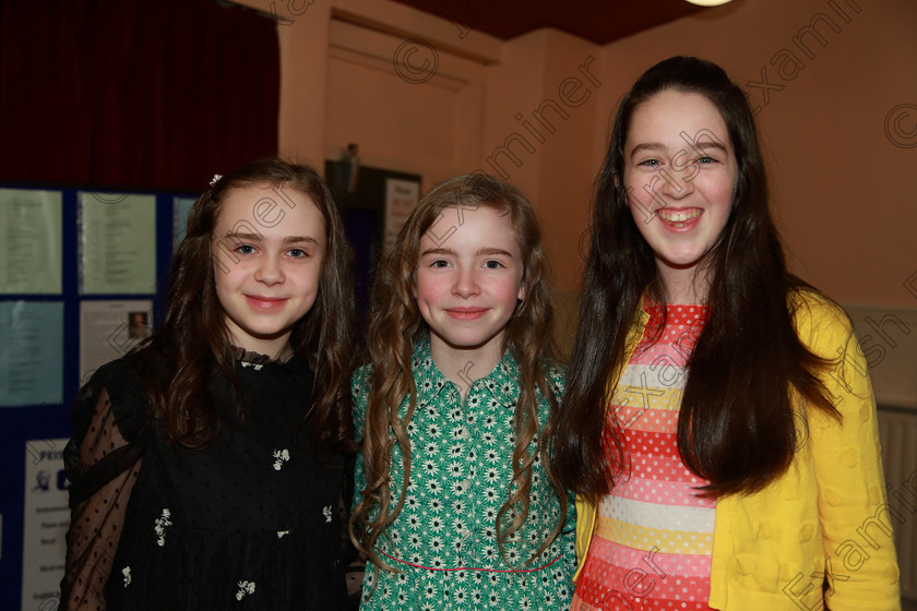 Feis10022020Sun05 
 5
Performers Orlaith Deasy, Sophia Herlihy and Aoibhe O’Dwyer from West Cork, Ballinhassig and Carrigrohane.

Class:53: Girls Solo Singing 13 Years and Under

Feis20: Feis Maitiú festival held in Father Mathew Hall: EEjob: 10/02/2020: Picture: Ger Bonus.