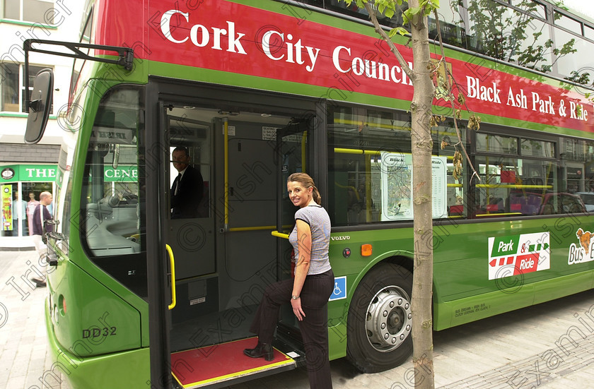 elaine 
 Elaine Dolan checks out the new Bus Eireann Black Ash Park & Ride which is on display in Patrick Street .
pic pat good .