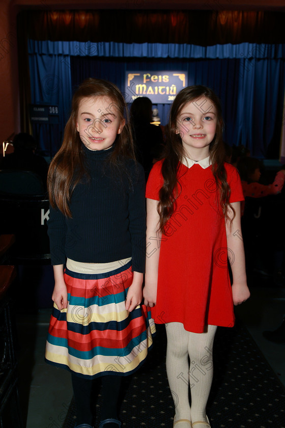 Feis11032018Sun58 
 58
Performers May Gainer and Isabel Walsh from Clonakilty.
 Speech and Drama Class: 368: Solo Verse Speaking Girls 7 Years and Under Section 5 Feis Maitiú 92nd Festival held in Fr. Mathew Hall. EEjob 10/03/2018 Picture: Gerard Bonus.