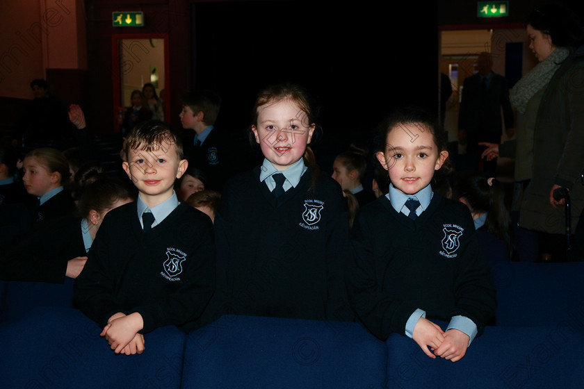 Feis13032018Tue05 
 5
Jamie Fitton, Gracie O’Sullivan and Elisia Kennedy from 3rd Class St Mary’s NS Cobh.
 Speech and Drama Class: 3rd & 4th Class Primary Schools, Action Verse Feis Maitiú 92nd Festival held in Fr. Mathew Hall. EEjob 13/03/2018 Picture: Gerard Bonus.