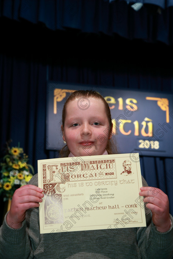 Feis20022018Tue33 
 33
Joint 3rd place Livia Dennis from Wilton.
 Speech and Drama Class: 364: Girls 11 Years and Under Section 1 Feis Maitiú 92nd Festival held in Fr. Mathew Hall. EEjob 20/02/2018 Picture: Gerard Bonus.