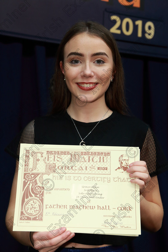 Feis08022019Fri54 
 54
3rd place Grace Glynn from Mallow.

Class: 111: “The Edna McBirney Memorial Perpetual Cup” Solo Action Song 16 Years and Under Section 1. Action song of own choice.

Feis Maitiú 93rd Festival held in Fr. Matthew Hall. EEjob 08/02/2019. Picture: Gerard Bonus