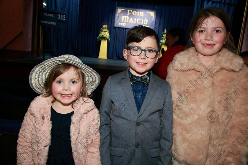 Feis11032018Sun72 
 72
Performer Darragh Clark from Ballinhassig with his sisters Eva and Brook.

Speech and Drama Class: 382: Solo Verse Speaking Boys 7 Years and Under Section 2 Feis Maitiú 92nd Festival held in Fr. Mathew Hall. EEjob 10/03/2018 Picture: Gerard Bonus.