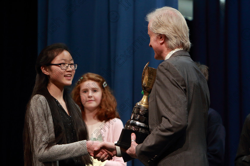 Feis25022020Tues37 
 37~38
Instrumental Music II and Vocal II Adjudicator, Bryan Husband presenting the cup to Sophie O’ Donoghue from Frankfield

Class:214: “The Casey Perpetual Cup” Woodwind Solo 12 Years and Under

Feis20: Feis Maitiú festival held in Father Mathew Hall: EEjob: 25/02/2020: Picture: Ger Bonus