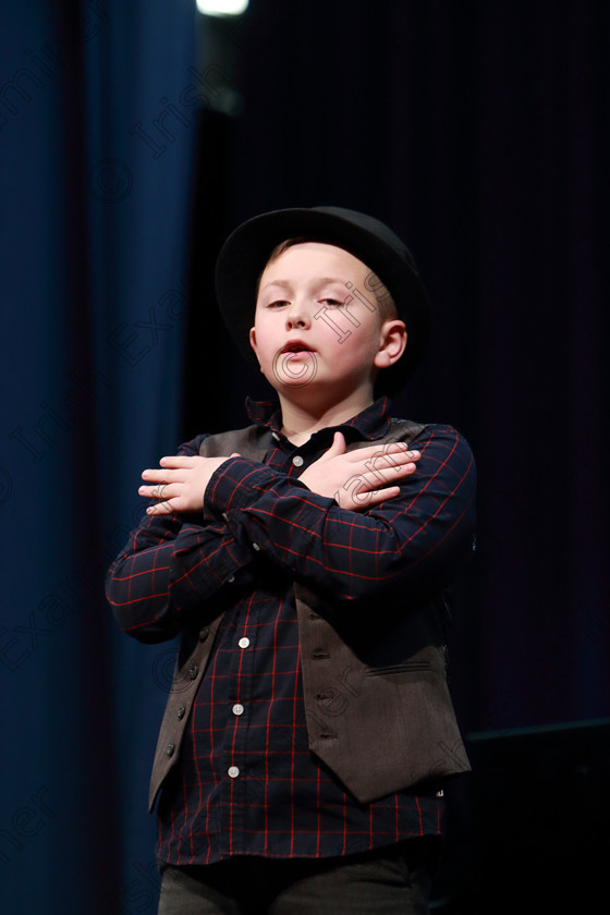 Feis26022019Tue65 
 65
Leon Moloney performing “A Melody” from The Greatest Showman.

Class: 114: “The Henry O’Callaghan Memorial Perpetual Cup” Solo Action Song 10 Years and Under –Section 1 An action song of own choice.

Feis Maitiú 93rd Festival held in Fr. Mathew Hall. EEjob 26/02/2019. Picture: Gerard Bonus