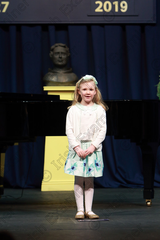 Feis26022019Tue01 
 1
Ellie Kennedy from Ballincollig giving a Commended Song.

Class: 56: 7 Years and Under arr. Herbert Hughes –Little Boats (Boosey and Hawkes 20th Century Collection).

Feis Maitiú 93rd Festival held in Fr. Mathew Hall. EEjob 26/02/2019. Picture: Gerard Bonus