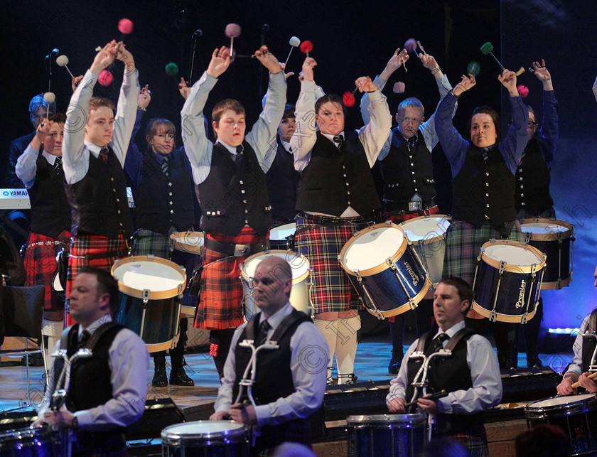 ULSTER Titanic Concert 22032 
 Press Eye handout photo of Titanic Drums performing during Titanic A Commemoration In Music And Film at Belfast's Waterfront Hall, commemorating those who died when the Titanic sunk 100 years ago. PRESS ASSOCIATION Photo. Issue date: Saturday April 14, 2012. See PA story ULSTER Titanic Concert. Photo credit should read: Kelvin Boyes/Press Eye/PA Wire