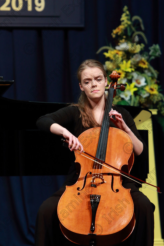 Feis0602109Wed32 
 31~32
Zoë Nagle from Douglas giving a Gold Medal performance of Dvorak 1st Movement of Cello Concerto orchestra provided by Ciara Moroney.

Class: 246: Violoncello Concerto One Movement from a Concerto.

Feis Maitiú 93rd Festival held in Fr. Matthew Hall. EEjob 06/02/2019. Picture: Gerard Bonus