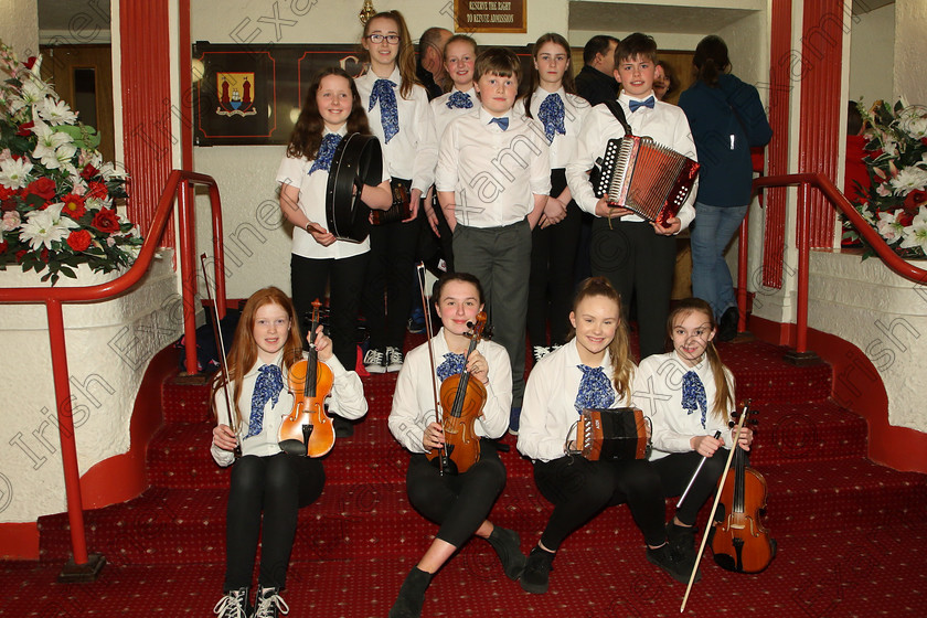 Feis23032018Fri08 
 8
Comhaltas Uí Mac Choille, Midleton. 
 Ceol agus Amhránaíocht Traidisiúnta Class: 551: Grupa Ceoil “Corn Evening Echo” 14 Bliana D’Aois Nó Faoina Feis Maitiú 92nd Festival held in Fr. Mathew Hall. EEjob 23/03/2018 Picture: Gerard Bonus