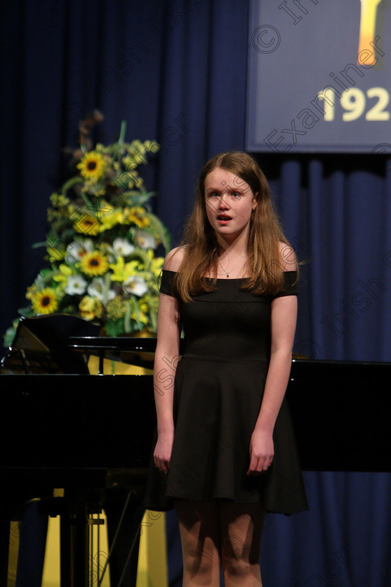 Feis05032018Mon28 
 28
Abbie Twomey performing
 Singing and School Choirs Class: 53: Girls Solo Singing 13 Years and Under –Section 2 Feis Maitiú 92nd Festival held in Fr. Mathew Hall. EEjob 05/03/2018 Picture: Gerard Bonus.