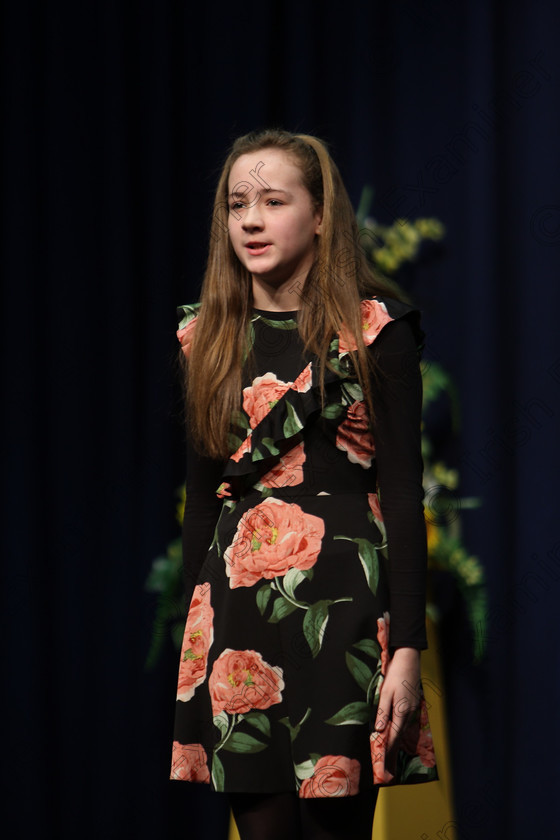 Feis20022018Tue16 
 16
Saoirse McGuinness performing.
 Speech and Drama Class: 364: Girls 11 Years and Under Section 1 Feis Maitiú 92nd Festival held in Fr. Mathew Hall. EEjob 20/02/2018 Picture: Gerard Bonus.