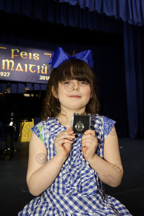 Feis27032018Tue47 
 47
Silver Medallist Layla Rose O’Shea from Midleton.
 Singing Class: 56: 7 Years and Under Crawley The Penguin Dance Feis Maitiú 92nd Festival held in Fr. Mathew Hall. EEjob 27/03/2018 Picture: Gerard Bonus