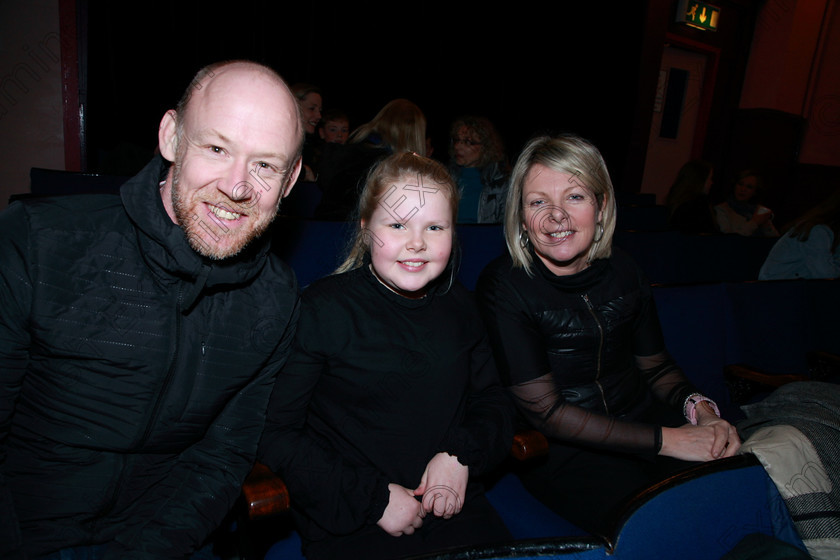 Feis09022018Fri16 
 16
Performer Martha Dwyer from Victoria Road with her parents Kieran and Liz.
 Instrumental Music Class: 232: “The Houlihan Memorial Perpetual Cup” 
String Repertoire 14 Years and Under Feis Maitiú 92nd Festival held in Fr. Mathew Hall. EEjob 09/02/2018 Picture: Gerard Bonus.