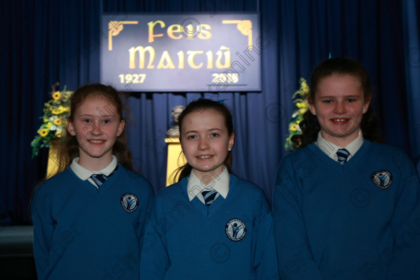 Feis21022018Wed12(1) 
 12
Sinead Cleary, Emilie Heron and Lucy O’Shea from St. Mary’s Cobh 6th Class. 
 Speech and Drama Classes: 485: Action Verse “The O’Brien Perpetual Cup”5th Class and Class: 484: “The Sri Lanka Festival Perpetual Trophy” 6th Class, Feis Maitiú 92nd Festival held in Fr. Mathew Hall. EEjob 21/02/2018 Picture: Gerard Bonus.