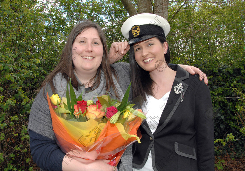 RM Titanic-5101502 
 Cassie and Breda O'Sullivan (Secretary Cork Titanic Society) , Farranree, at the official unveiling of the Titanic memorial stone monument in Fitzgerald's Park. 
Picture: Richard Mills