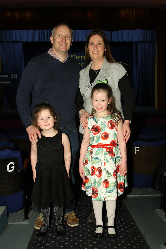 Feis21032018Wed43 
 43
Performers 4 year old Elín and 5 year old Jessica Ward from Glanmire with their parents Kelda and Rob.
 Labhairt na Filíocht agus Míreanna Drámaíochta Class: 518: Bhéarslabhairt 5 Bliana D’Aois Nó Faoina Feis Maitiú 92nd Festival held in Fr. Mathew Hall. EEjob 21/03/2018 Picture: Gerard Bonus.