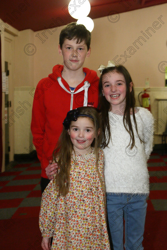 Feis21032018Wed51 
 51
Performer Jenny Kehelly from Glanmire with her sister and brother Darcy and Fred.
 Labhairt na Filíocht agus Míreanna Drámaíochta Class: 518: Bhéarslabhairt 5 Bliana D’Aois Nó Faoina Feis Maitiú 92nd Festival held in Fr. Mathew Hall. EEjob 21/03/2018 Picture: Gerard Bonus.