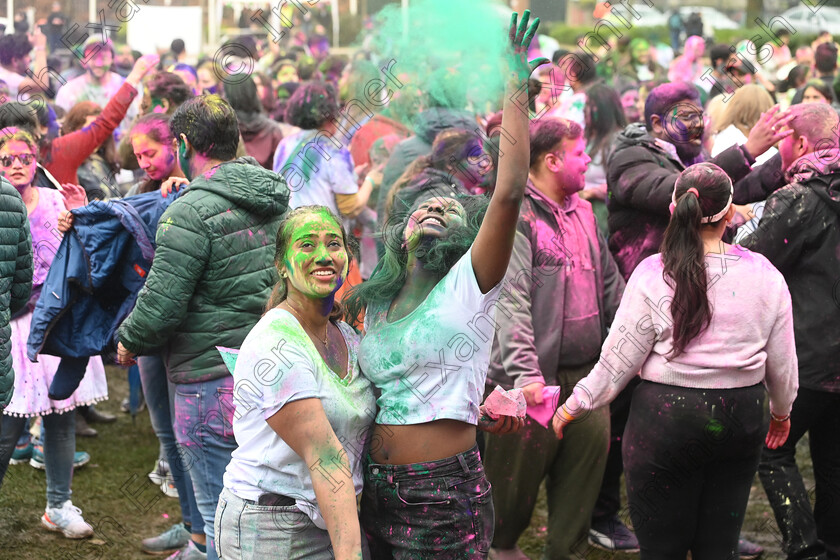 LC-more-holi-05 
 Friends Vismaya and Panchami covered in coloured paint powder at the celebrations. The Indian community in Cork celebrated the 'Holi' Festival of Colours, marking the arrival of spring and the end of winter , at Fitzgerald's Park Cork on Sunday 24th March 2024. Pic; Larry Cummins