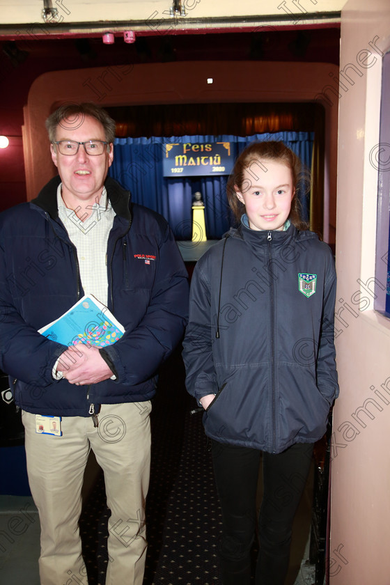 Feis06032020Fri62 
 62
Elva Blake from Beaumont with her dad Simon.

Class:361: Solo Verse Speaking Girls 14Yearsand Under

Feis20: Feis Maitiú festival held in Father Mathew Hall: EEjob: 06/03/2020: Picture: Ger Bonus.