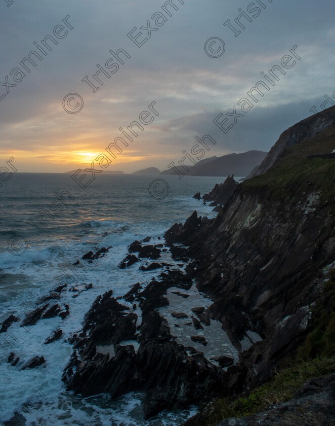 12B1E31B-214E-4C0D-8B89-2931393FE7D5 
 Sunset from Coumeenoole on the Slea head drive in Dingle, co. Kerry, on the 10th of January.