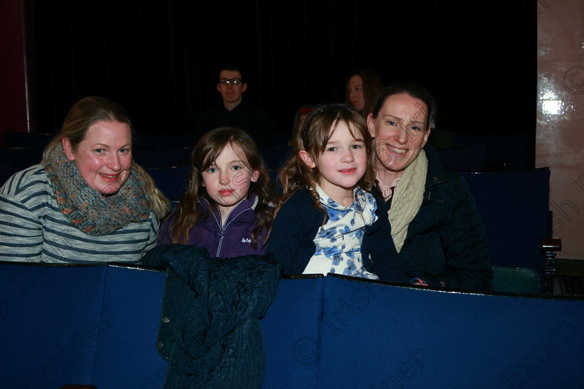 Feis24022018Sat20 
 20
Performer Aoibhe McAuliffe from Castlelyons with her mum Catriona sister Clodagh and Auntie Mary.
 Speech and Drama Class: 369: Solo Verse Speaking Girls 6 Years and Under Section 3 Feis Maitiú 92nd Festival held in Fr. Mathew Hall. EEjob 24/02/2018 Picture: Gerard Bonus.