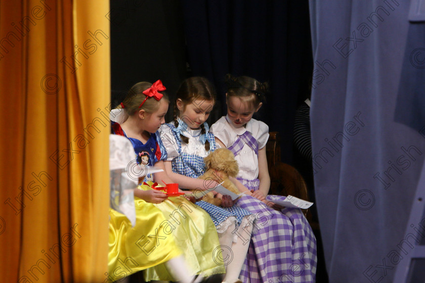 Feis20032018Tue20 
 20
Performers backstage Deirdre O’Mahony, Laura Cummins and Charlotte Herlihy admiring “Toto”.
 Speech and Drama Class: 329: Dramatic Solo 8 Years and Under Feis Maitiú 92nd Festival held in Fr. Mathew Hall. EEjob 20/03/2018 Picture: Gerard Bonus