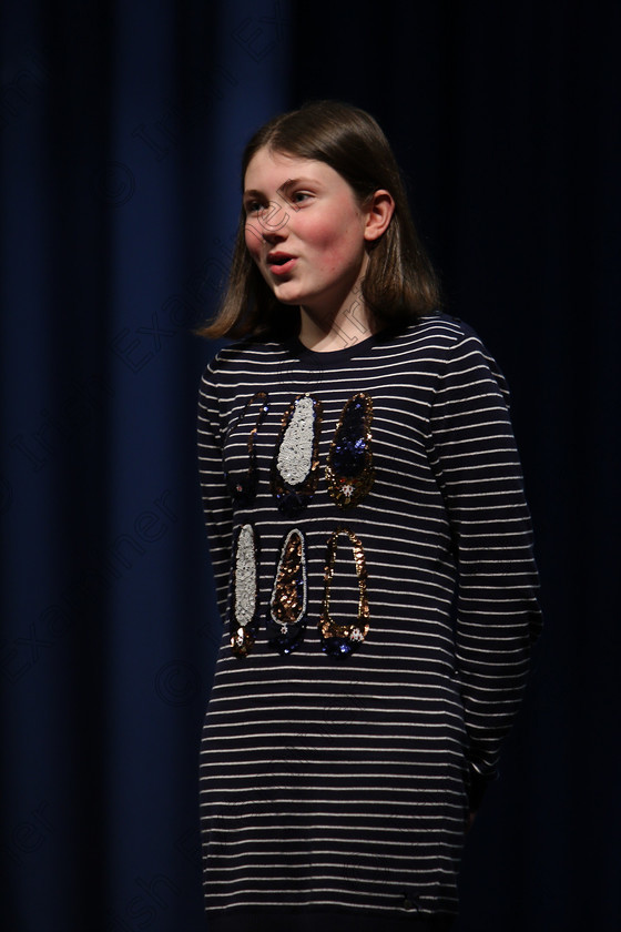 Feis22022018Thu10 
 10
Grace Forde performing.
 Speech and Drama Classes: 363: Solo Verse Speaking Girls 12 Years and Under –Section 1
Feis Maitiú 92nd Festival held in Fr. Mathew Hall. EEjob 22/02/2018 Picture: Gerard Bonus.