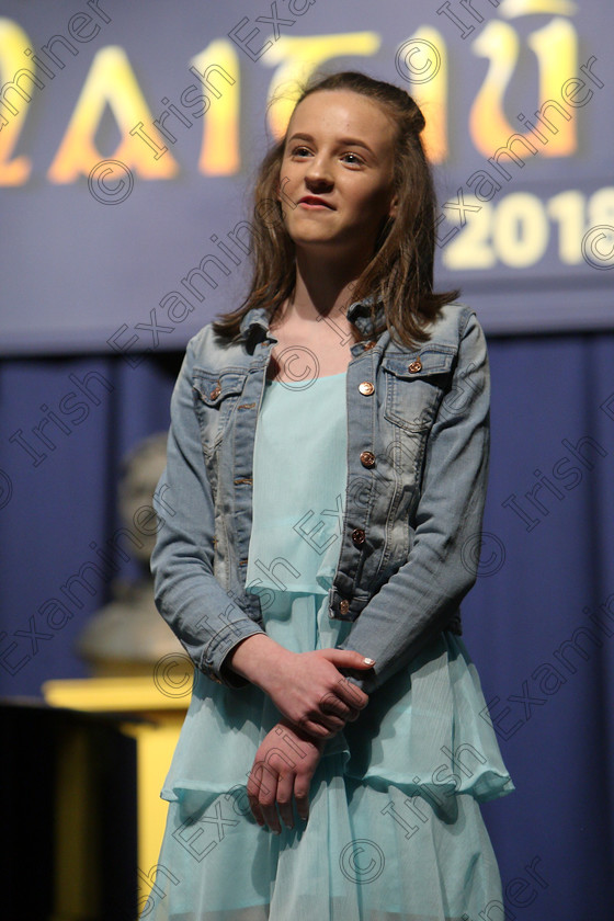 Feis08032018Thu07 
 7
Fiona Dunne performing “What it Means to be A Friend” from Musical 13.
 Singing and School Choirs Class: 112: “The C.A.D.A. Perpetual Trophy” Solo Action Song 14 Years and Under Section 2 Feis Maitiú 92nd Festival held in Fr. Mathew Hall. EEjob 06/03/2018 Picture: Gerard Bonus.