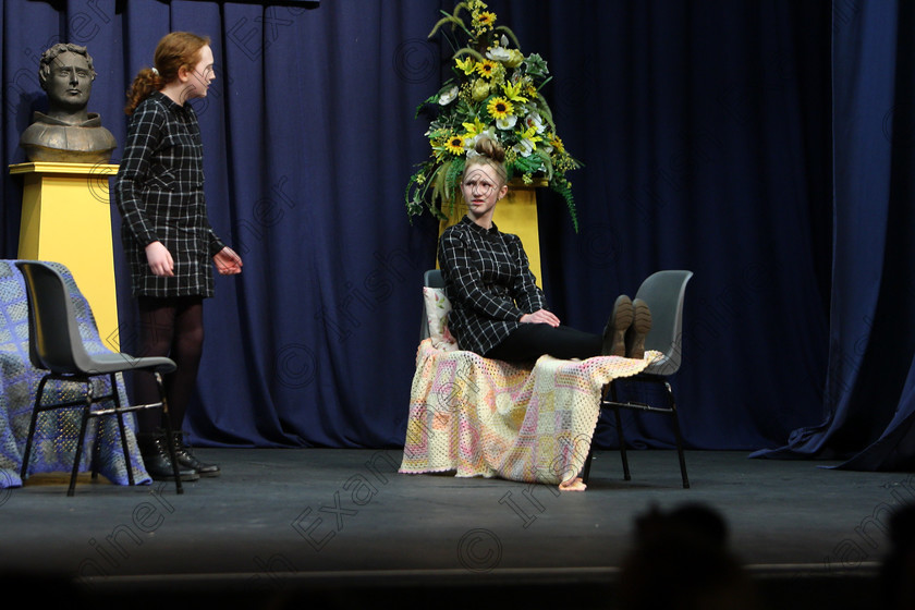 Feis22022018Thu46 
 46~47
Cerys Cash Team performing “Miss Polly’s Home for Juvenile Offenders”. 
 Speech and Drama Classes: 310: “The Peg Hallahan Perpetual Trophy” Dramatic Duo 14 Years and Under Feis Maitiú 92nd Festival held in Fr. Mathew Hall. EEjob 22/02/2018 Picture: Gerard Bonus.